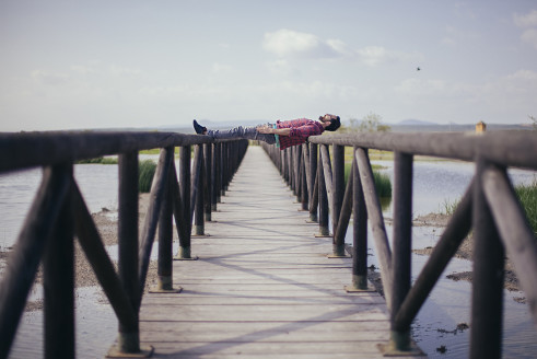 Damián López en su rincón de pensar. Foto de Marina M. Luna.